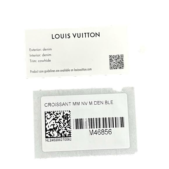 Louis Vuitton 2024 Croissant MM Monogram Denim Blue Shoulder Bag - Picture 10 of 11